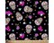 Day of the Dead Black Cotton Fabric, with Glitter | By the Yard | Sewing and Crafting | 44 inches wide
